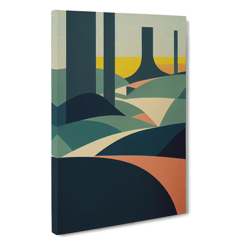 Abstract Forest Shapes No.1 - Wrapped Canvas, 50cm H x 35cm W x 3cm D