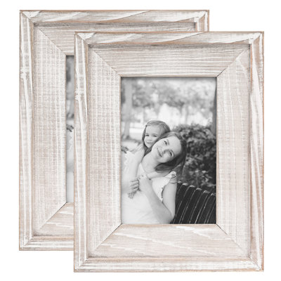 Tanjanae Wood Matte Picture Frame - Set of 2 with Mat