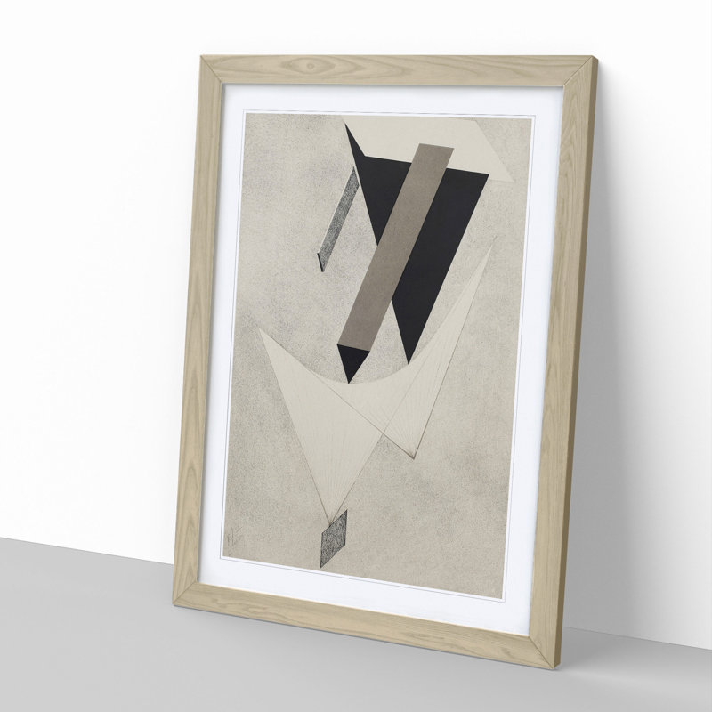 Composition Vol.12 by El Lissitzky - Picture Frame Graphic Art, Oak Framed, 36cm H x 27cm W x 2cm D