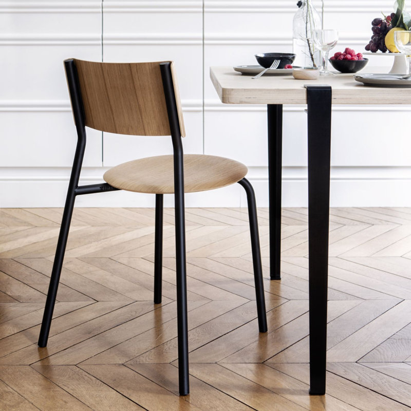 SSD Dining Side Chair, Graphite Black
