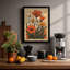 Orange and Yellow Blooms Botanical - Framed Print-390232315-390232314