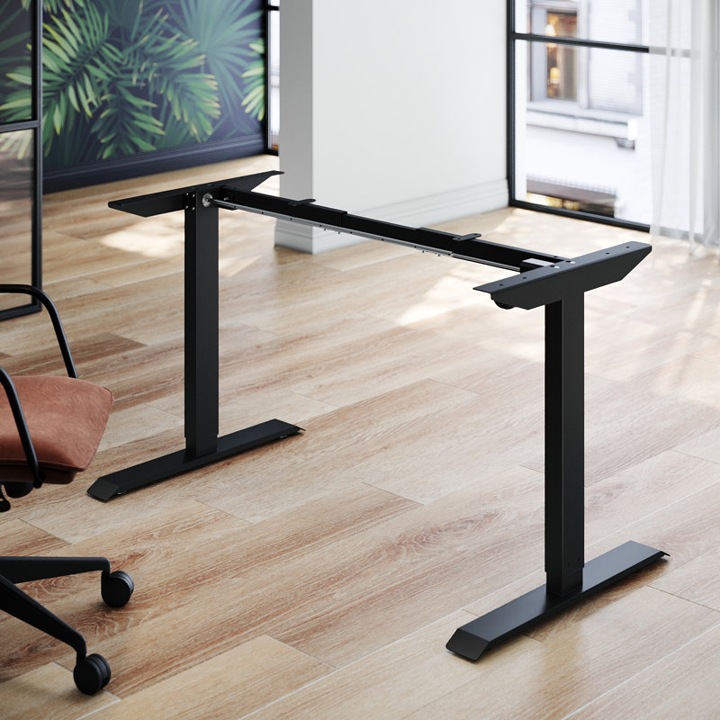 42cm, Electric Lift Desk Frame with Anti-Collision and Three Memory Functions, Black