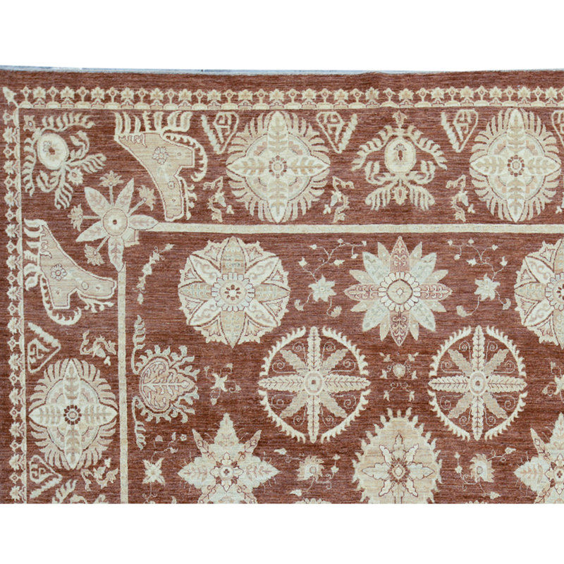 Ziegler Hand-Knotted High-Quality Brown Area Rug