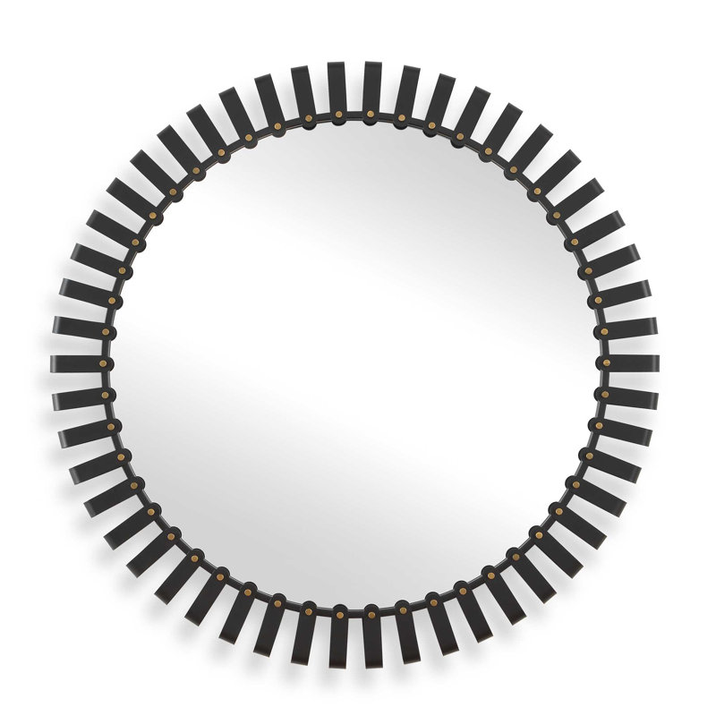  Jael Round Iron Bands Mirror