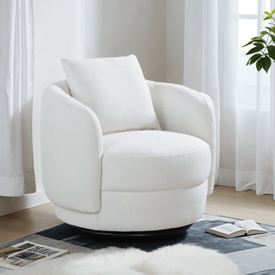Fauteuil d'appoint pivotant rembourré Opal