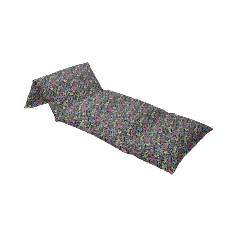Housse de coussin d'extérieur Butterflies on Zebra, H 2 po x l 36 po x P 88 po