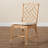 Gardendale Cross Back Rattan Side Chair in White/Natural Brown
