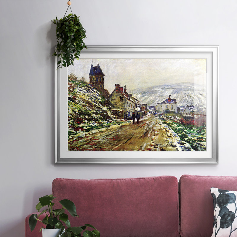 Monet, impression sur papier encadrée, H 15 po x l 21 po x P 1,5 po, Argent