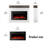 49“ Electric Fireplace with Mantel, Ultra Thin Fireplace Insert, 12 Color Changing Flame, 5 Brightness Levels, 750W/1500W Heater, Remote Control, 1-8H Timer & Overheat Protection-1843017555-1846883397