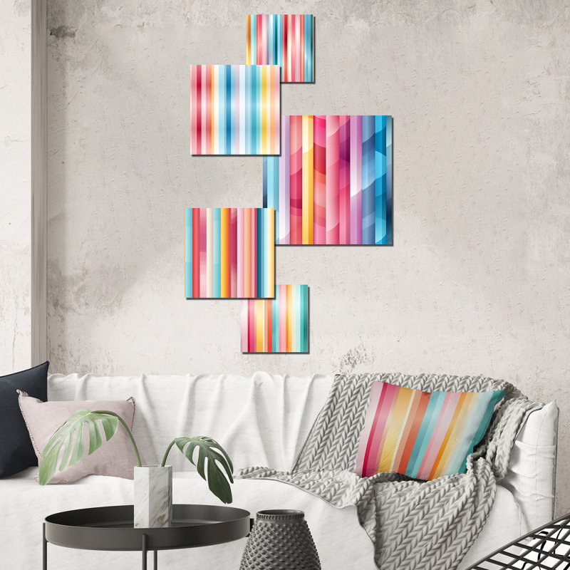 Bruckmann - Ensemble d'art mural abstrait de 5