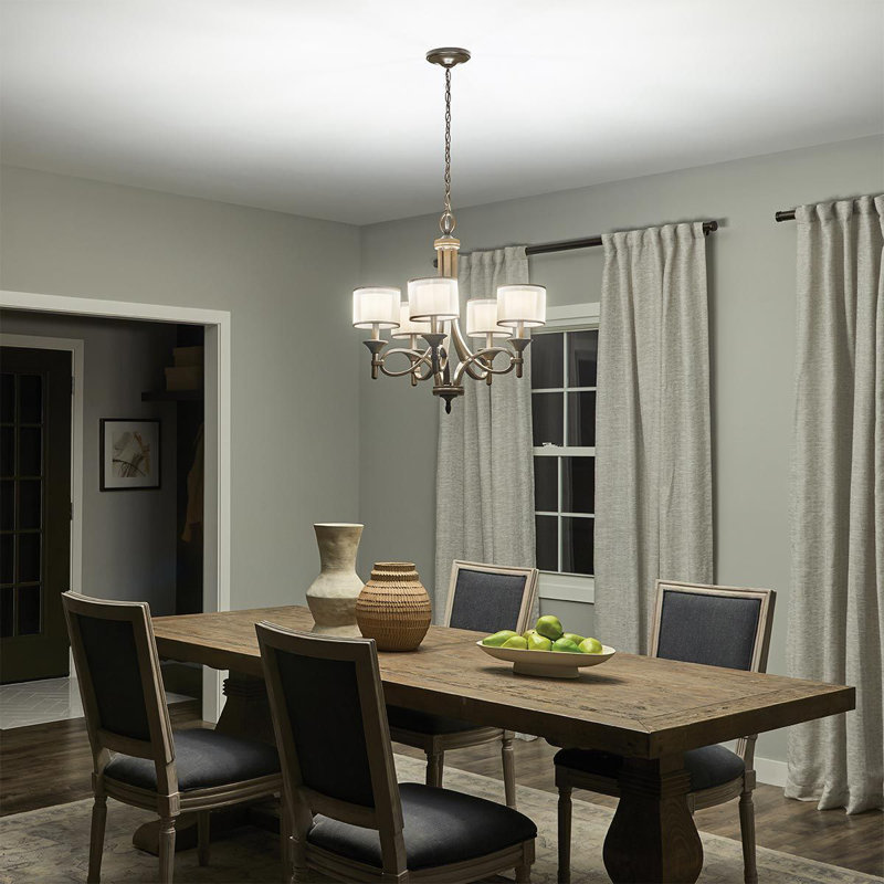 Roundtree 5 - Light Shaded Chandelier