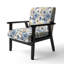 Fauteuil d'appoint rembourré Classic Blue Harmony Bouquet