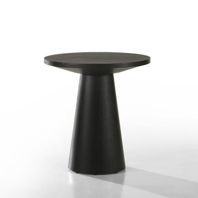 Console ronde noire l 20 po Jasper