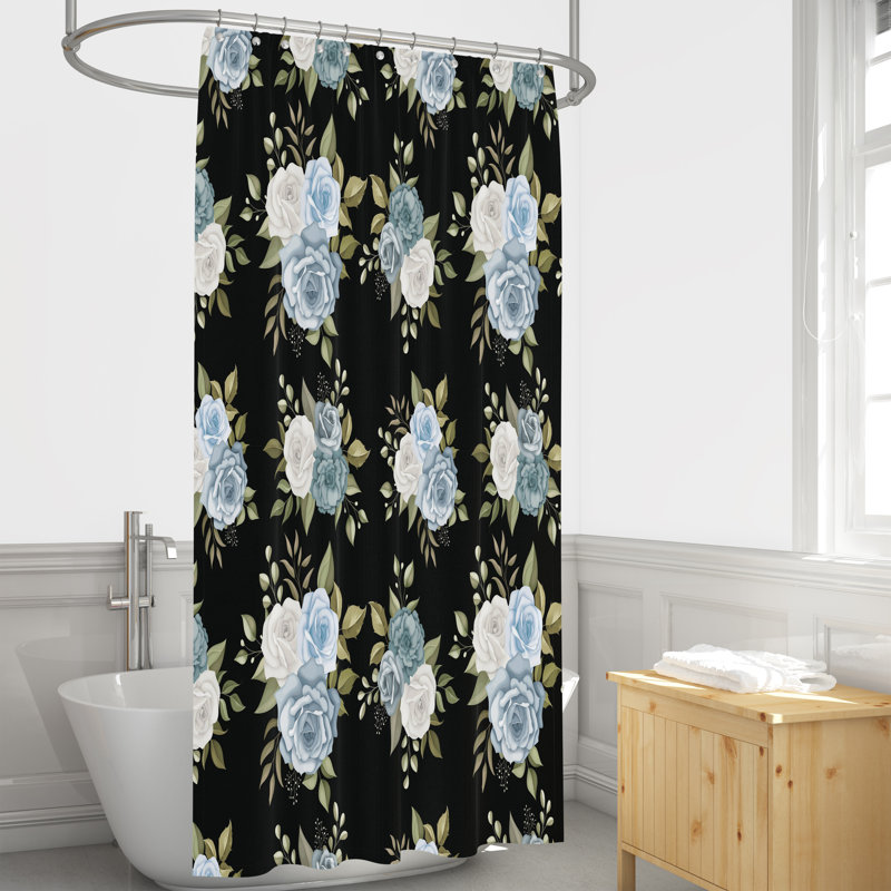 Floral Shower Curtain, 72" H x 70" W