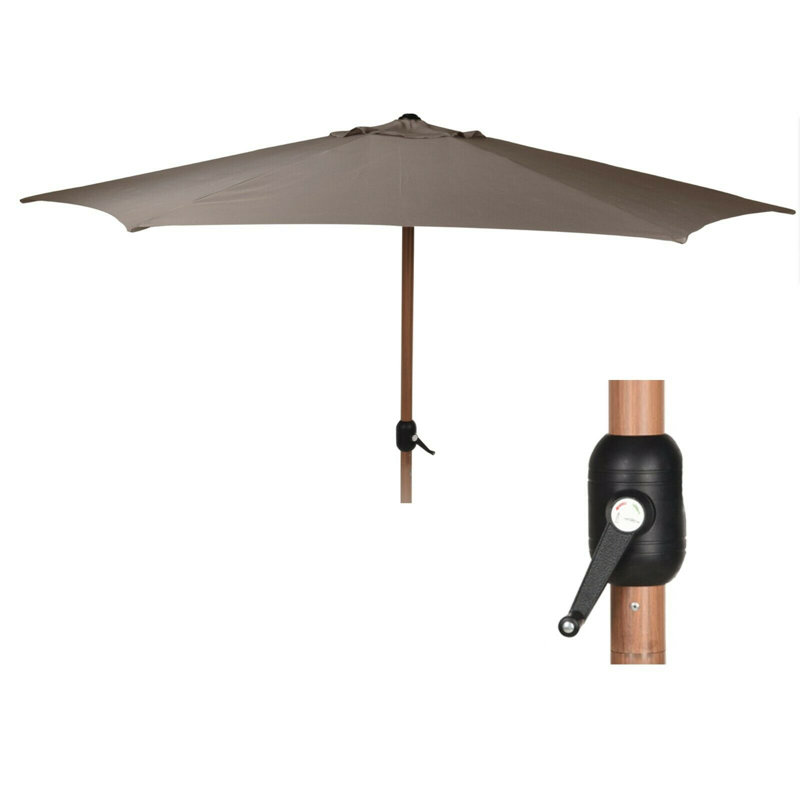 Jackson 275cm Market Parasol, Dark Grey, Wood