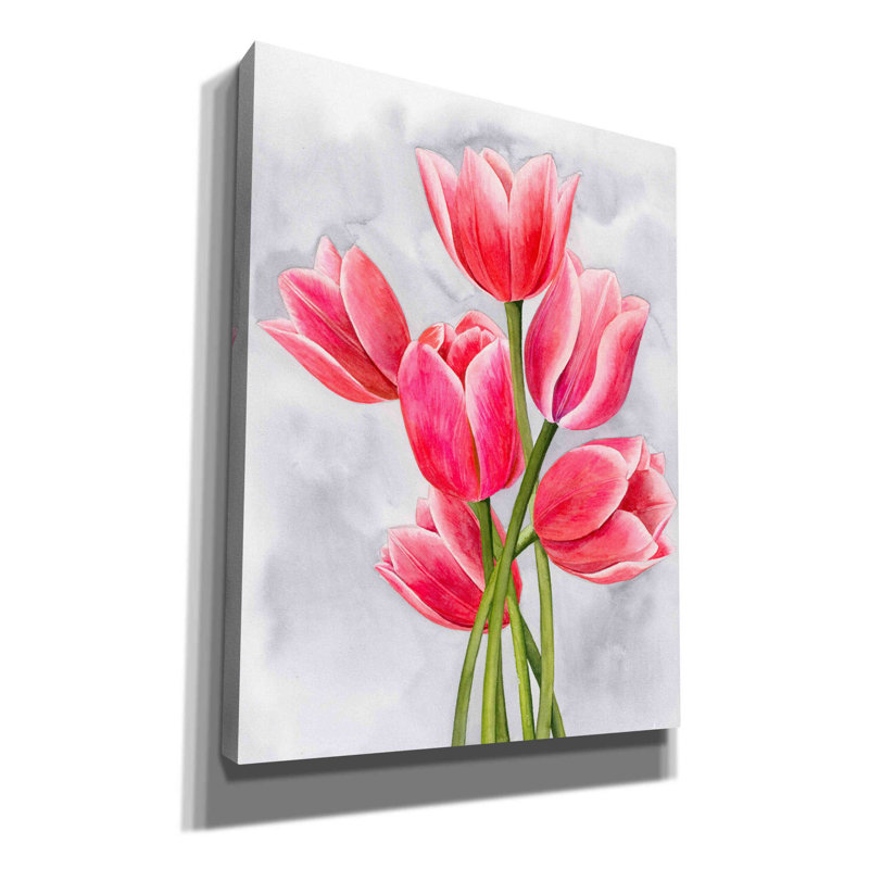 'Tulip Tangle I' by Grace Popp, Canvas Wall Glass, 34" H x 26" W x 1.5" D