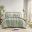 Ensemble de housse de couette en coton rayé pour lit double / grand 3 pièces