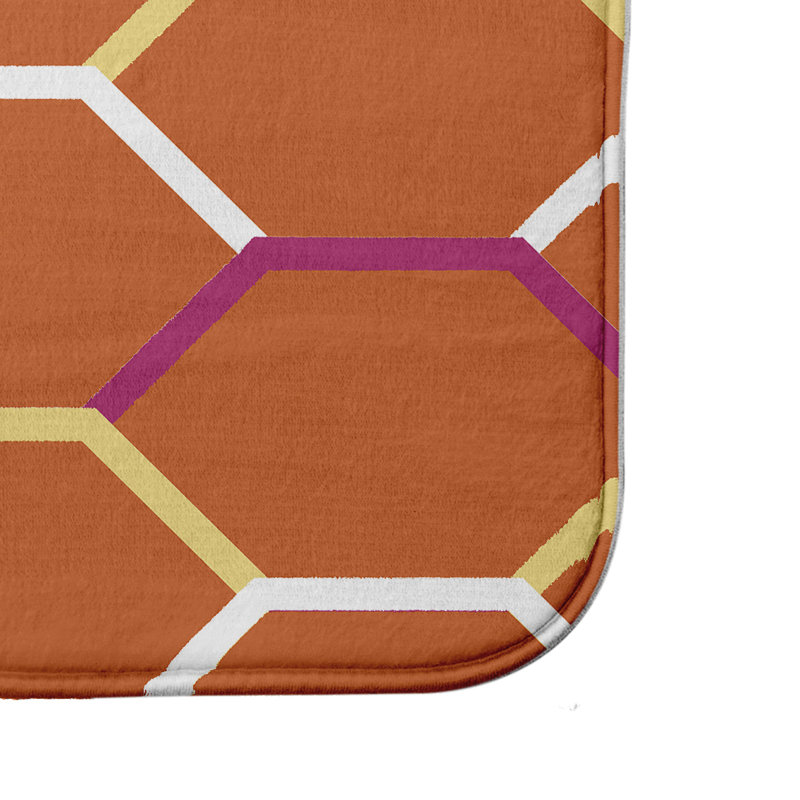 Tapis pour salle de bain Leighton, l 34 po x L 21 po, Orange