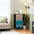4 Drawer Dresser for Bedroom, Narrow Chest of Drawers, Wooden Top and Study Iron Frame 18"x37.5"-(WxH)