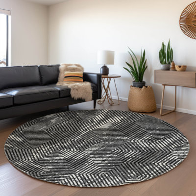 Maliana Washable Geometric Indoor / Outdoor Rug