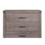 Commode de chambre à coucher 5 pièces en métal brun foncé avec stratifié en mélamine et métal brun foncé