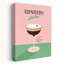 Espresso Martini Cocktail Minimalist Modern Retro Wall Art Print by Dominique Vari - Wrapped Canvas Print-606551983