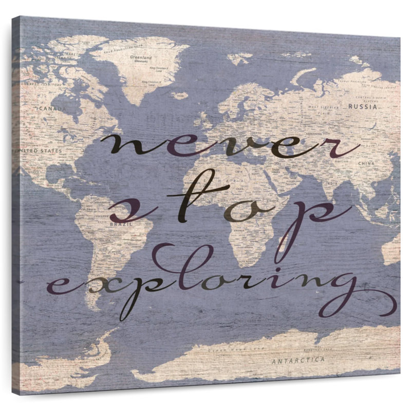 Tergel Never Stop Exploring World Map, 10" H x 10" W