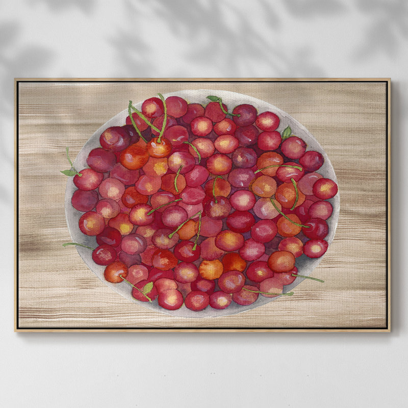 «Bowls Of Fruit IV», reproduction d'art sur toile, Bois naturel, H 17 po x l 25 po x P 2 po
