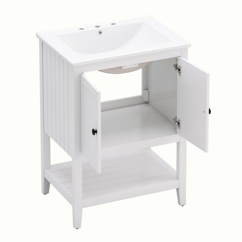 Meuble-lavabo moderne avec lavabo en céramique