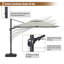 Chasteline 130" Square Cantilever Umbrella-1044649787