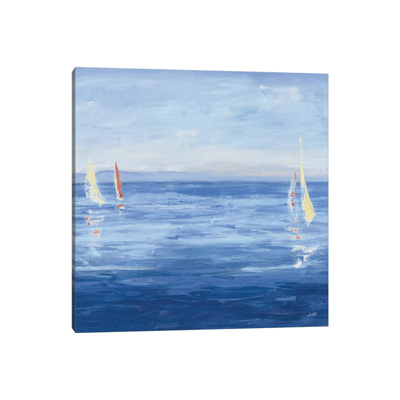 Open Sail With Red Crop by Julia Purinton - Wrapped Canvas Painting, 66.04 cm H x 66.04 cm W x 1.91 cm D