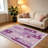 Purple Striped Rug area rugs for Living Room, Soft and Comfortable, Suitable for all seasons, easy to maintain, machine washable Indoor floor mat, Under Table Farmhouse suitable for Bedroom, Dining Room, Study,  Balcony, Home Decor Patio-1838162739