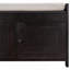 Banc de rangement avec 3 portes en forme de volet, banc à chaussures avec coussin amovible et espace de rangement caché-1302705804