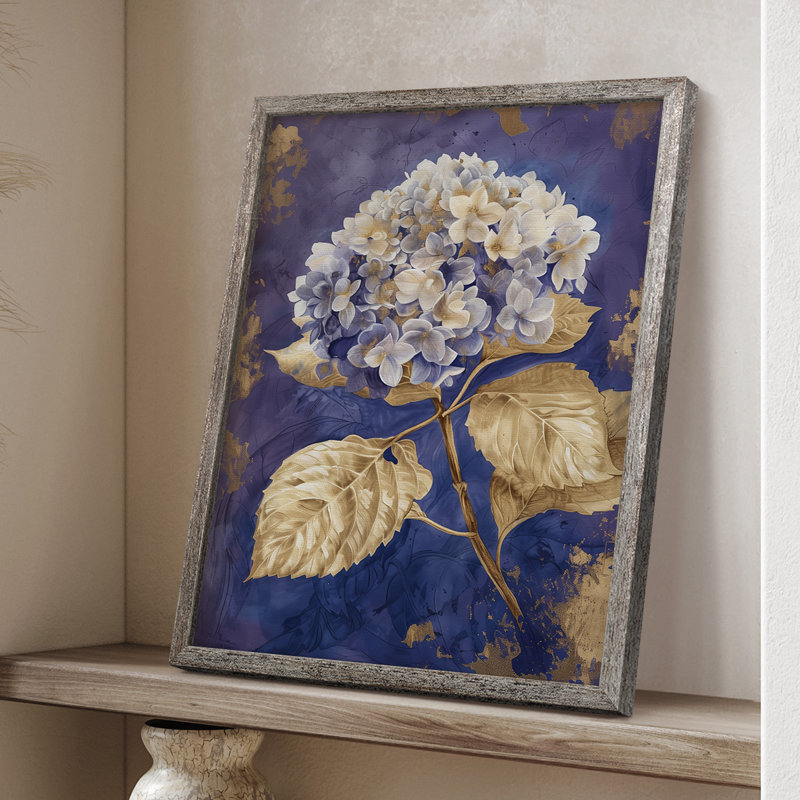 Reproduction encadrée FLORAL Series CCxxv - bois massif, H 11 po x l 9 po