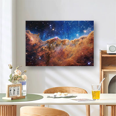 Space Telescope Carina Nebula Canvas Wall Art Framed Ready to Hang Living Room Bedroom Home Decor
