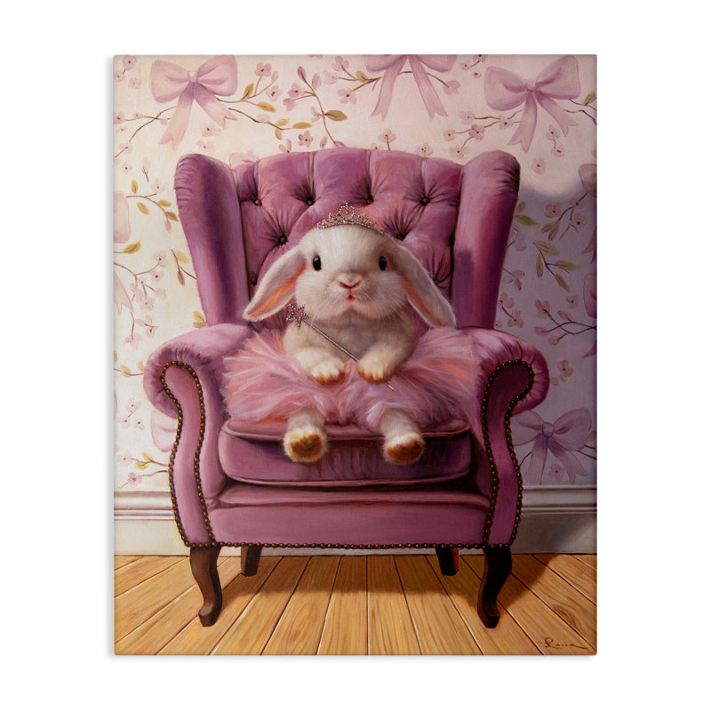 Toile de lapin tutu rose, conception par Lucia Heffernan, H 40 po x l 30 po