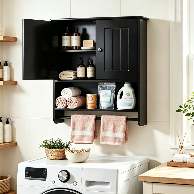 Bathroom Cabinet, Black