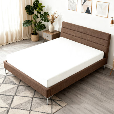 Twin 8 - Inch Tea Memory Foam Mattress In Box, White, Fiberglass Body Conforming, All Night Freshness, Suitable For Sleepers Comfortable Support, Conforming