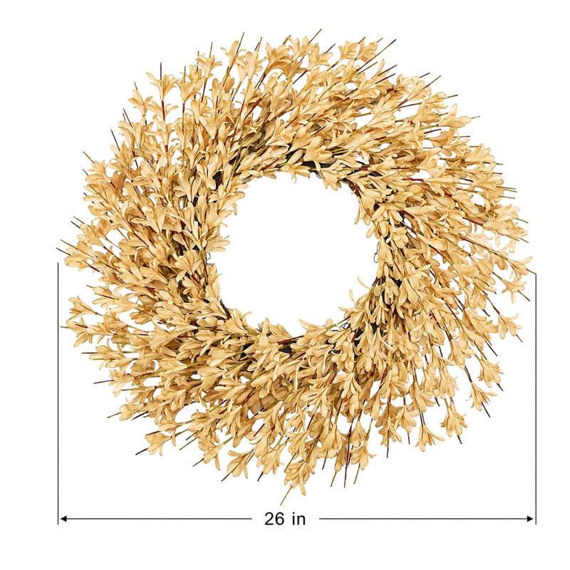 Couronne d'automne artificielle de 66 cm, grande décoration de porte d'automne
