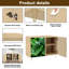 Buffet Buffet avec rangement Green Leaf avec 2 portes pour le salon et la cuisine