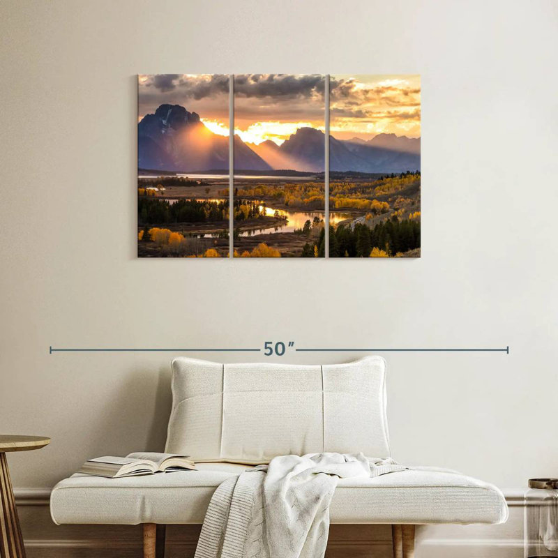 Vue panoramique d'Alvord Grand Teton, H 24 po x l 38 po