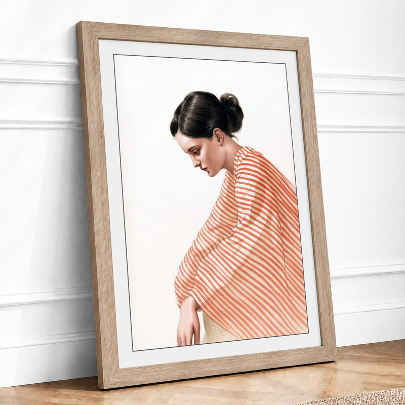 Quiet Reflection Minimalist - Print, A1 - 84.1 x 59.4 cm, Oak