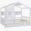 Lit en bois avec lit gigogne-642792196-642792197
