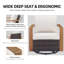Allcot Outdoor 2-Person Seating Group With Swivel Glide Chair With Cushions-1636821526-1636821531