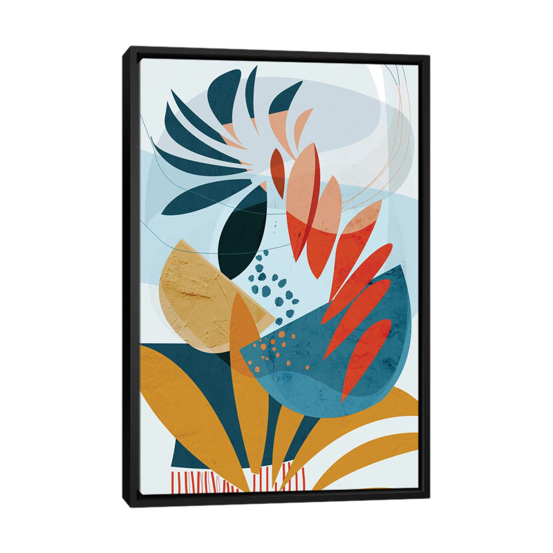 Plantes tropicales_1PC6, H 40 po x l 26 po, Cadre flottant noir