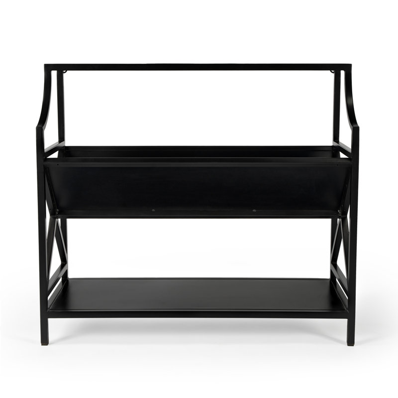 Keats Library 2 Tier 36"W Bookcase, Black