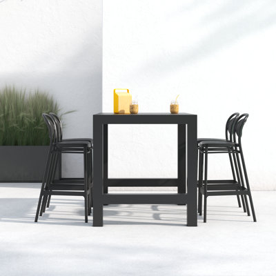 Farrah 4 - Person Patio Dining Set with Extendable Rectangular Table