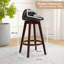 Amarious Swivel Counter Stool with Solid Wood Frame