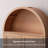 71" H Arched Over The Toilet Storage Cabinet With Paper Holder, 0.6" Extra Thick Free-standing Bathroom Organizer With Adjustable Shelf & Soft Close Hinges, Natural Wood
