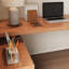 Bureau de direction en bois massif en forme de L, bureau-118614641